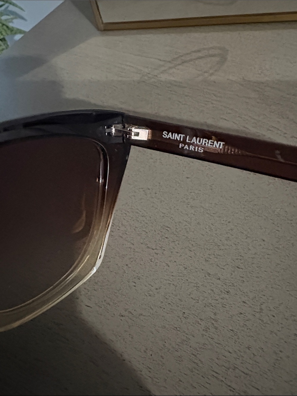 Saint Laurent Ombre Cat-Eye Sunglasses in Black and Brown Gradient - Picture 6 of 6